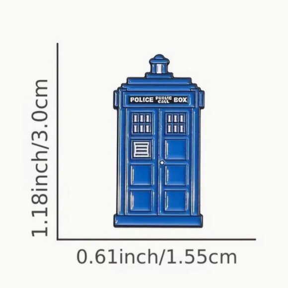 Funko Pop Doctor Who Tardis Pocket Keychain w/ Free Tardis Enamel Pin - Picture 3 of 3